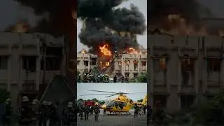 City Plane Crash Emergency 🚨 | Army Helicopter & JCB Rescue Operation | 4K AI Scene
