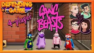 Gang Beasts Part 1 | 4 Player Local VS - Defending The Game
