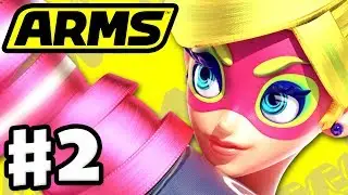 ARMS - Gameplay Walkthrough Part 2 - Ribbon Girl Party Matches! (Nintendo Switch)