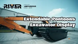 4-Drive Extendable Pontoons Display, It's Also Euipped With 3 Lines of Tracks & Auto Hydraulic Spuds