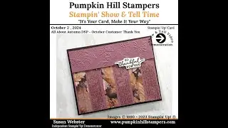 Stampin' Show & Tell - All About Autumn DSP for October Customer Thank You