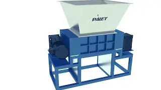Four shaft Shredder  Working Principle