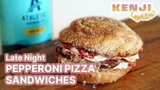 Late Night Pepperoni Pizza English Muffin Sandwich