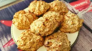 Печенье овсяное с яблоком. Без муки! Очень легкий рецепт!