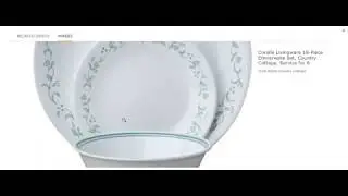 Corelle Livingware 18-Piece Dinnerware Set, Country Cottage, Service for 6