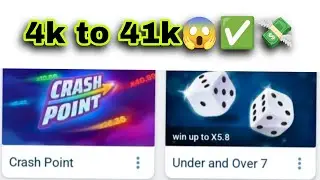 4k to 40k 😱✅ crash point gameplay 😱#crash #underover7 