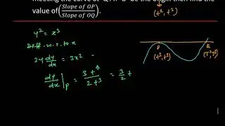 The tangent at point &lsquo;P&rsquo; to the curve y^2=x^3 is drawn meeting the curve at Q. If O be the origin..