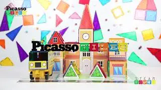 How to Build A School! PicassoTiles PicassoToy IDEA BOOK Magnet Building Tile STEM Magnets Kit