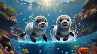 Six Baby Seals Splash in the Sea | Cute Seal Song for Kids | Nursery Rhymes and Baby Songs