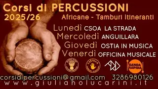 Corsi di percussioni 2025/26