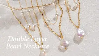 Double Layer Pearl Necklace Blending Classic Pearls And Modern Lines