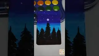 Easy and aesthetic night sky painting 🌌✨|#ytshorts #shortsfeed #shorts #viralshorts #nightsky