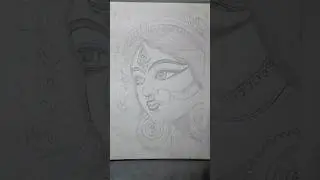Durga maa outline draw 😍 Navratri & Durga Puja Special Drawing #subscribe #shorts #drawing #art