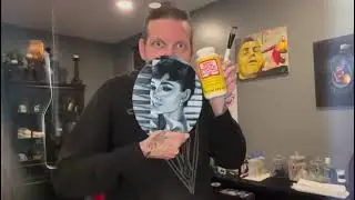 Sealing Audrey with Mod Podge
