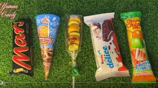 ASMR Most Popular Candys / some lots of colorful rainbow lollipop candy / unpacking chocolate eat