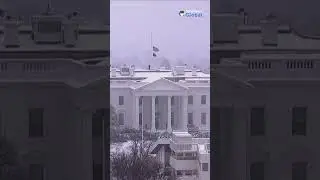 #WhiteHouse covered in snow as winter storm slams #Washington | #shorts #usa #unitedstates