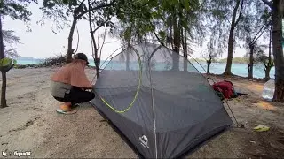 Solo Camping di Pulau Dolphin⛺️ | Sunsetnya bagus bangettt🧡