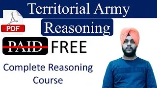 Territorial Army Reasoning : Free TA Reasoning Course | Balwinder Singh | BALWINDERLIVE