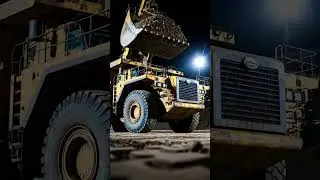Massive Excavator & Dump Truck: Quarry Power! 🚚💥 #mining #equipment #short