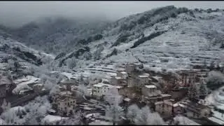 Nevada a Gombr&egrave;n (imatges d'Albert Palau)