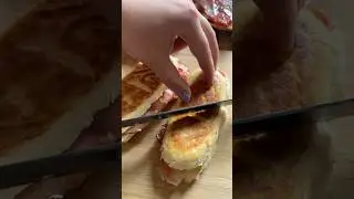 Ham and cheese panini🥓#panini #italiansandwich #hamandcheese #breakfast