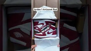 UP CLOSE with the Jordan 1 Artisanal Red 🧐 #sneakers #jordan1 #style #unboxing #asmr