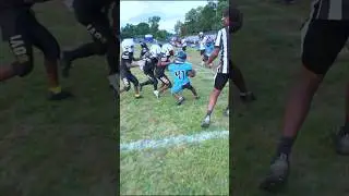 This 8U RB Stiff-Armed 3 Guys at ONCE! 😱 (Then They FELL!) #football #shorts #viral