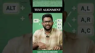 TEXT ALIGNMENT | Learn excel in Marathi | ZATPAT EXCEL SERIES