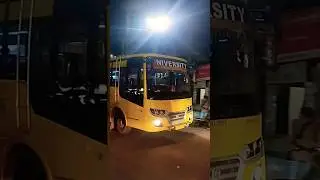 ⭐University⭐ Bus of YSP UHF Nauni at Night 🌃. #shorts #ashokleylandbus