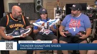 GOING IN A GLASS CASE: Tulsa sneaker artists' rare OKC Thunder Signature Shoe