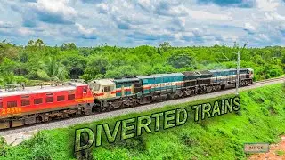 Electric Locomotives Shutdown, Diesels take Over | Route Diverted Trains of Indian Railways 1