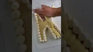 Letter Cake part 2 (filling and stacking) #cake #cakedecorating #cakes #lettercake #numbercake