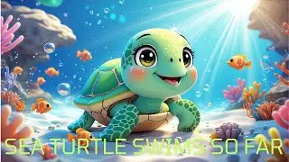 Sea Turtle Swims So Far 🐢🌊 | Happy Ocean Song for Kids
