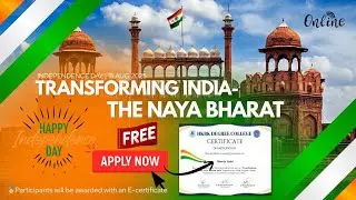Free Transforming India-The Naya Bharat Quiz Contest with Certificate | Independence Day 2025