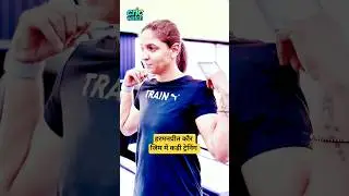 Harmanpreet Kaur is training hard at the gym 🔥 #shorts #ytshorts #harmanpreetkaur