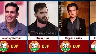 70 Indian Celebs का Political Support | BJP vs Congress? #IndianPolitics #Celebrities #Election2025