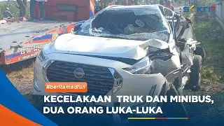 MADIUN - Kecelakaan  Truk Dan Minibus, Dua Orang Luka-Luka