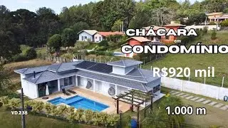 R$ 920 Mil PORTEIRA FECHADA! Veja Essa Chácara em Condomínio com Piscina em Ibiúna