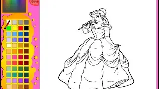 Princess Belle Coloring Pages - Princess Belle Games