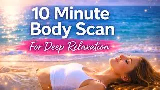 10 Minute Body Scan Meditation for Deep Relaxation & Anxiety Relief | Ocean Sounds