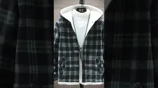 Hip Hop Winter Fleece Fluffy Jacket Men Hooded Streetwear Harajuku Plaid Wool Coat Male Thicken