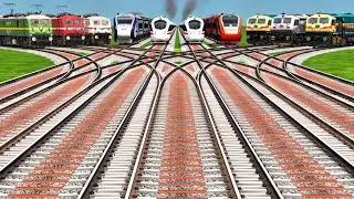 All Trains Passing Through Dangerous Bumpy Rail Track 🚆⚠️