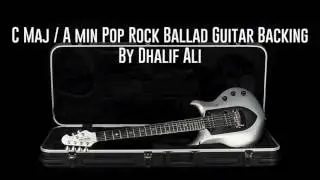 Cmaj Amin Pop Rock Ballad Guitar Backing Track
