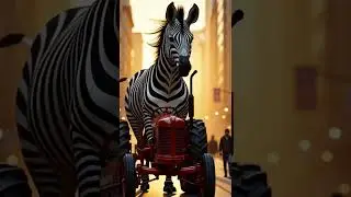 Zebra sitting on #tractor