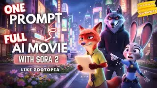 Create 30 Minute LONG AI Animated Movies in Sora 2 with ONE Prompt | Zootopia Style Animation