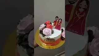 #cakeart#anniversarycake #vanilla#couple topper #roses