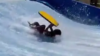 Brandon Marks on the FlowRider Surf Machine Pro Rider Tricks Bodyboarding Flow Riding #Shorts