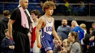 U20 Ukko Korhonen (FIN) vs Dustin Snider (USA) 55kg. Greco-r boys youth wrestling tournament. B-cam