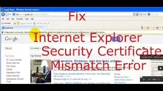 Ошибка несоответствия сертификата безопасности Internet Explorer - ( Чтобы защитить вашу безопасность ... )
