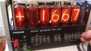 MeraTronik V541 (1980) video II.  (digitronov&yacute; voltmetr / nixie voltmeter Z566M, Z567M)